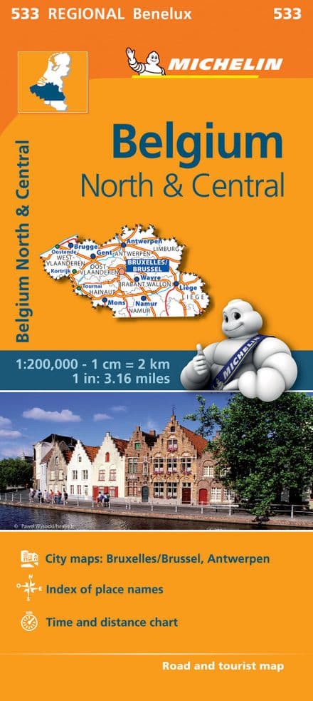 Belgium North & Central - Michelin Map 533
