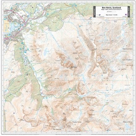 Ben Nevis Mountain Map - 1:15,000 - Wall Map - The Map Centre Press