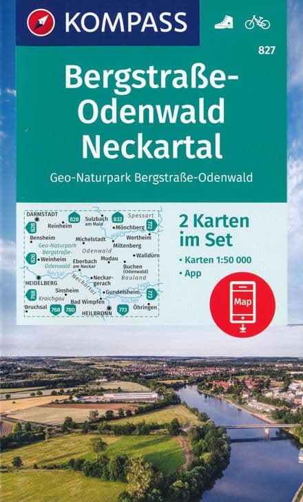 Bergstrasse Odenwald / Neckartal - Kompass 827