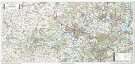 Berkshire - Extra Large County Wall Map - 164 x 78cm