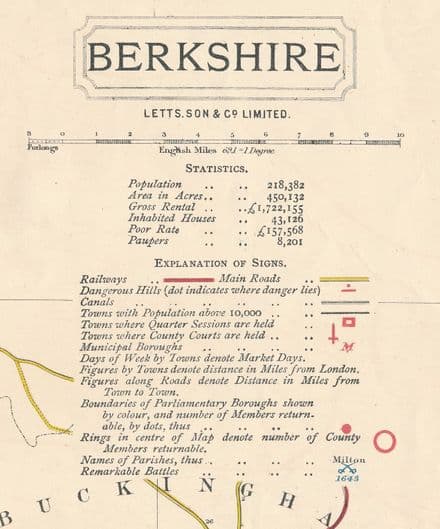 Berkshire - Letts, Son & Co 1884