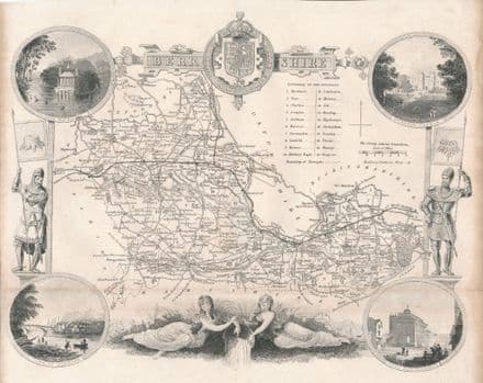 Berkshire Thomas Moule circa 1840 - Oringinal Map