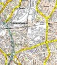 Birmingham A Z Wall Map