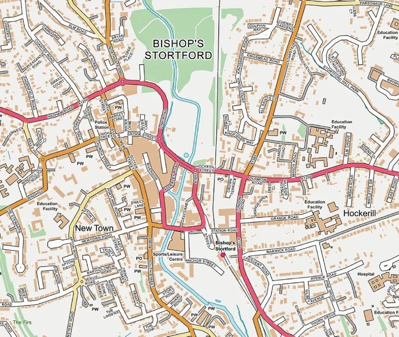 Bishop s Stortford Street Map - 2024
