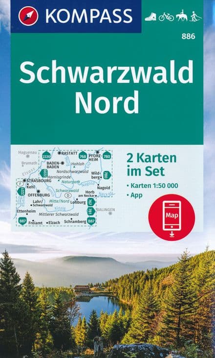 Black Forest North - Schwarzwald Nord - Kompass 886