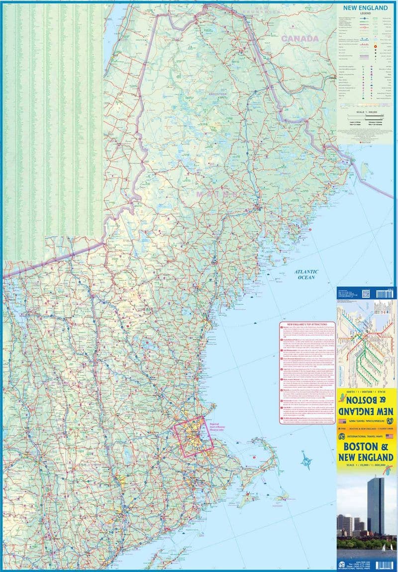 Boston & New England Travel Map - ITM