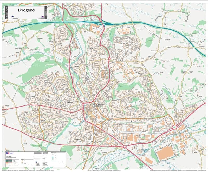 Bridgend Street Map - 2024