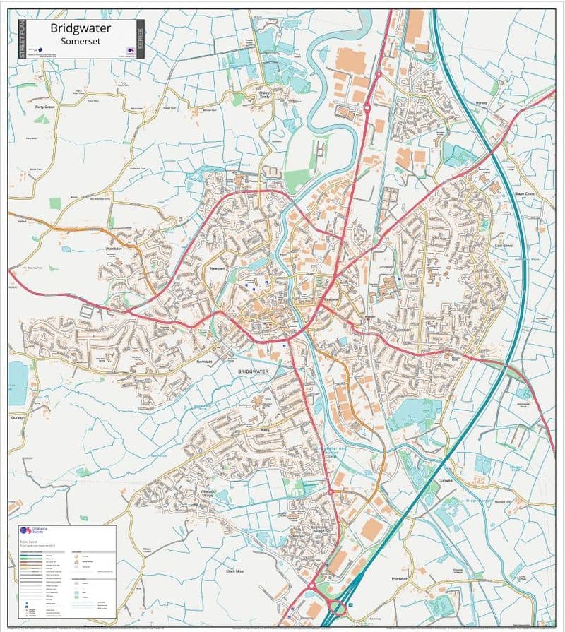 Bridgwater Street Map - 2024