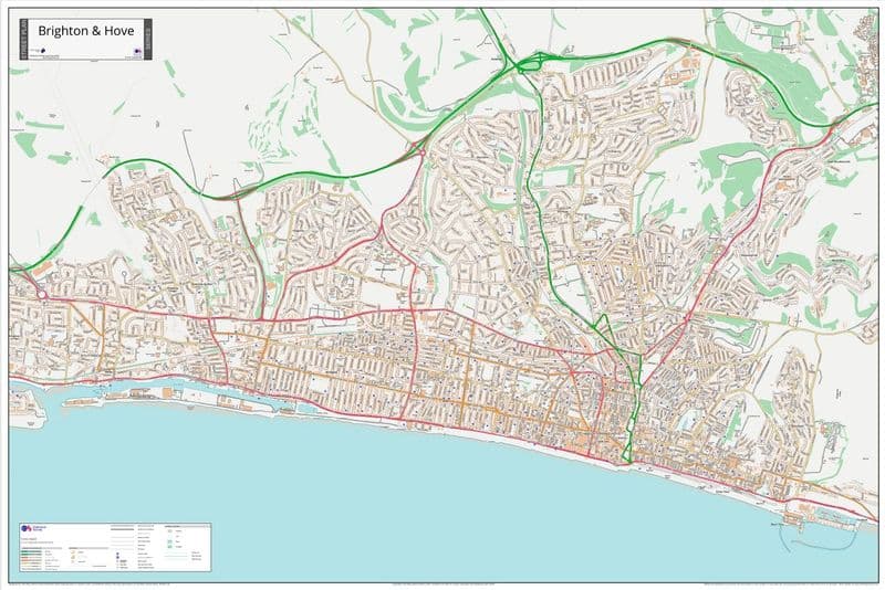 Brighton & Hove Street Map - 2024