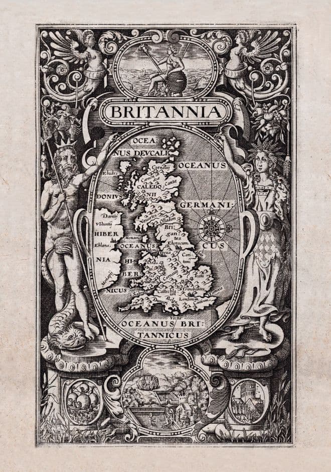 Britannia 1610 - Reproduction Map Print