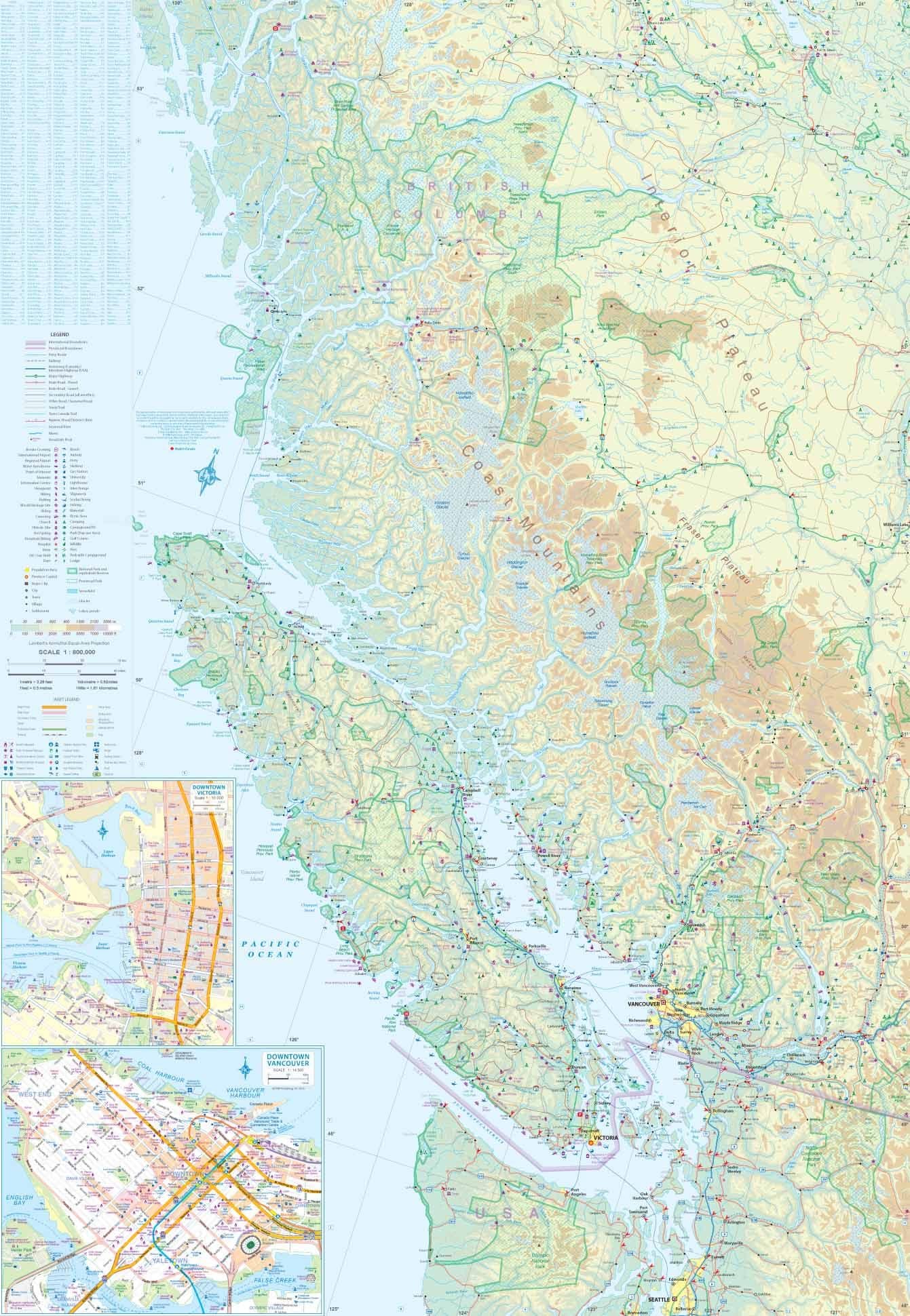 British Columbia South - Travel Map - ITM