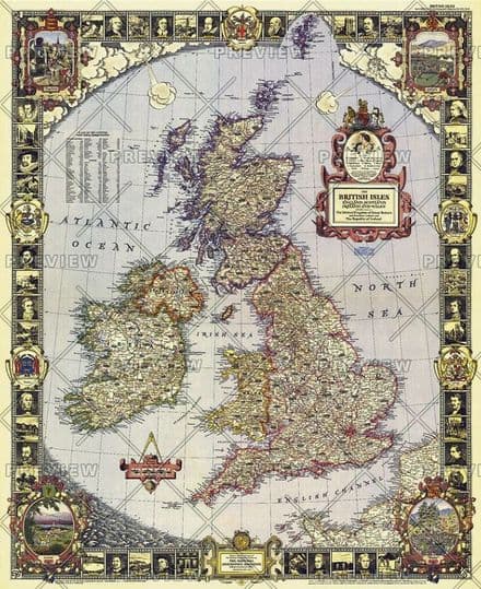 British Isles - Published 1949 by National Geographic