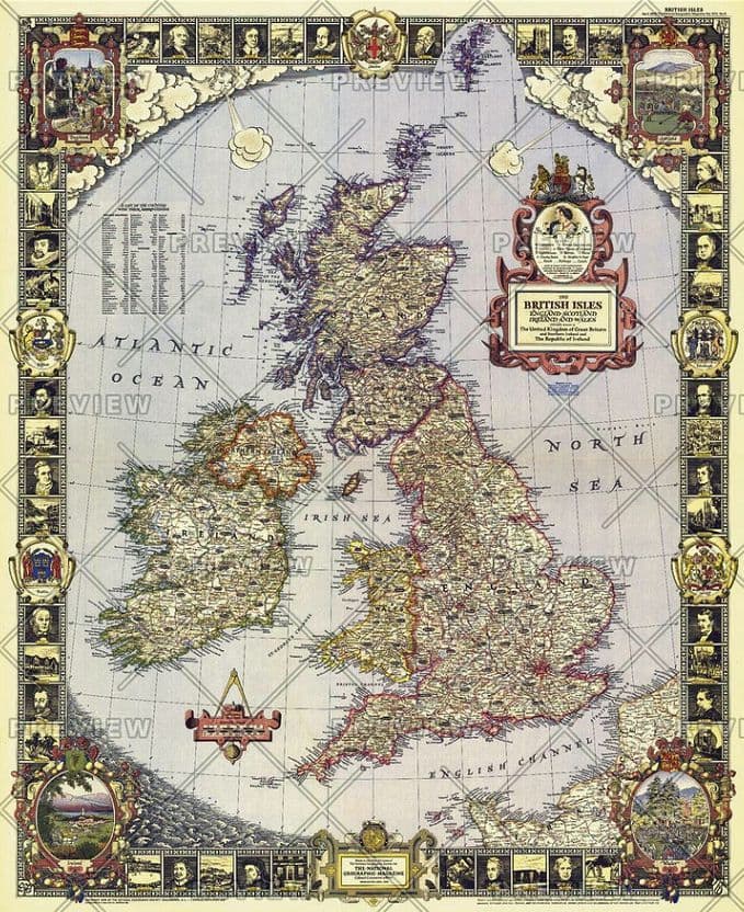 British Isles - Published 1949 by National Geographic