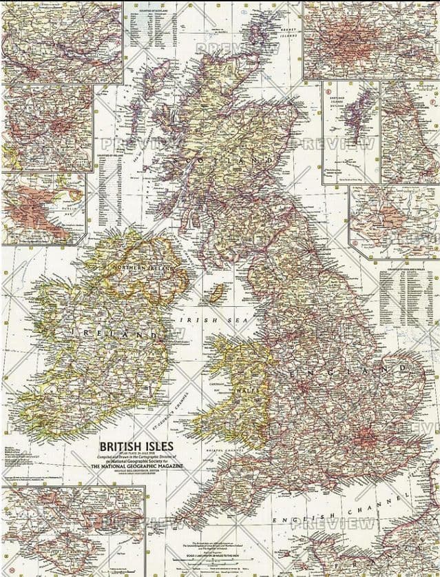 British Isles - Published 1958 by National Geographic