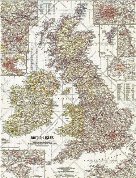 British Isles - Published 1958 by National Geographic