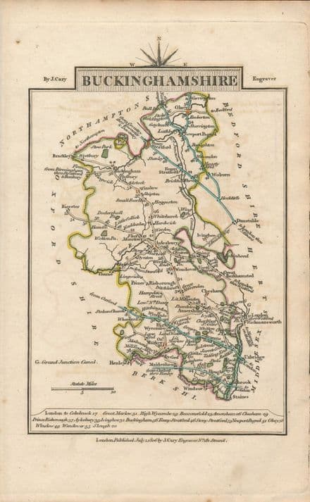 Buckinghamshire 1806 - John Cary - Original Map