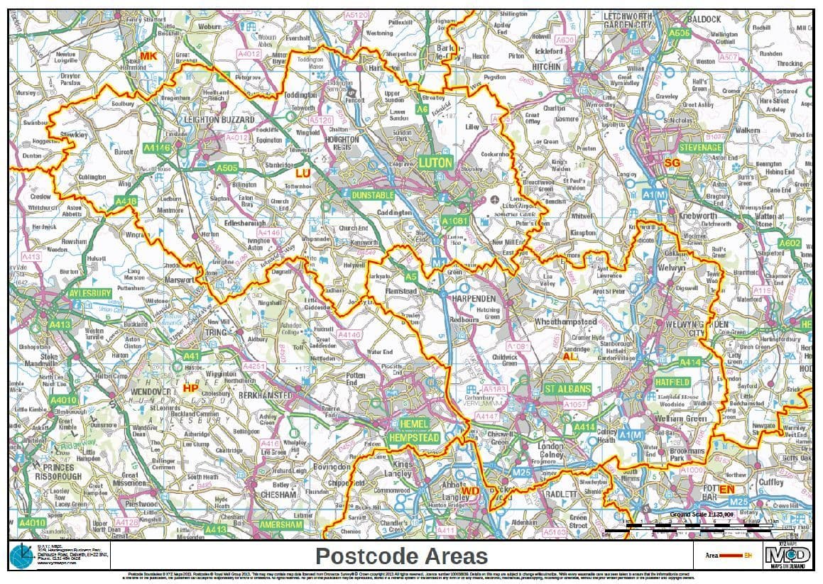 Build Your Own Map Postcode Areas Map