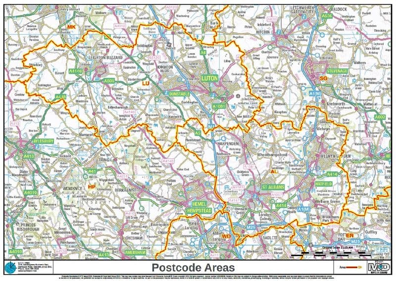 Build Your Own Map Postcode Areas Map