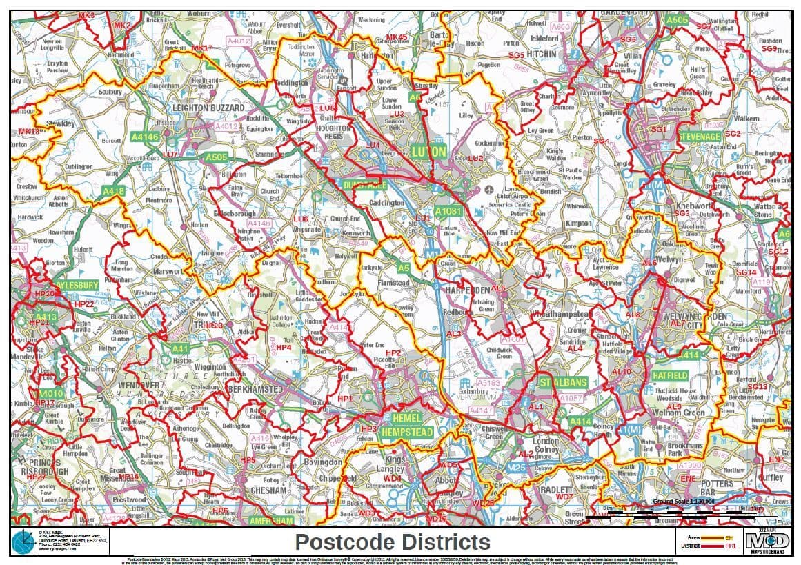 Build Your Own Map Postcode Districts Map
