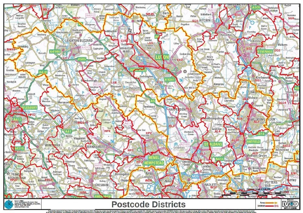 Build Your Own Map Postcode Districts Map