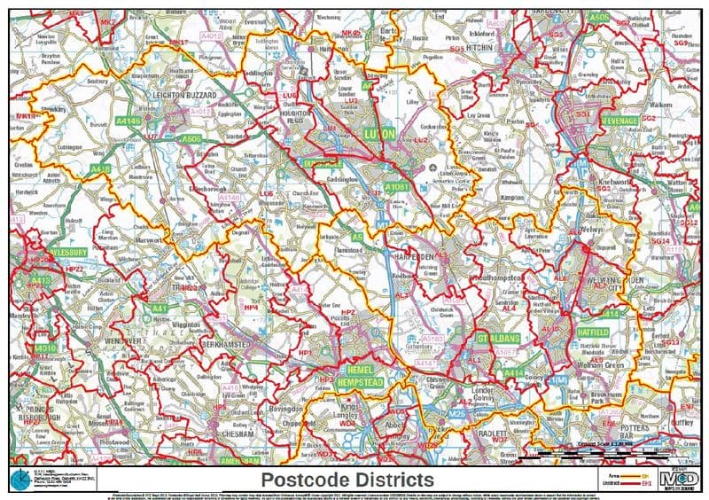 Build Your Own Map Postcode Districts Map