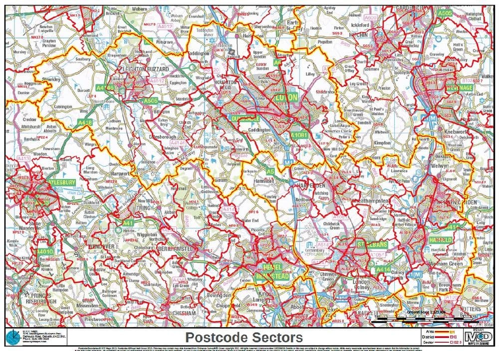 Defined Postcode Map Build Your Own Map Postcode Sectors Map