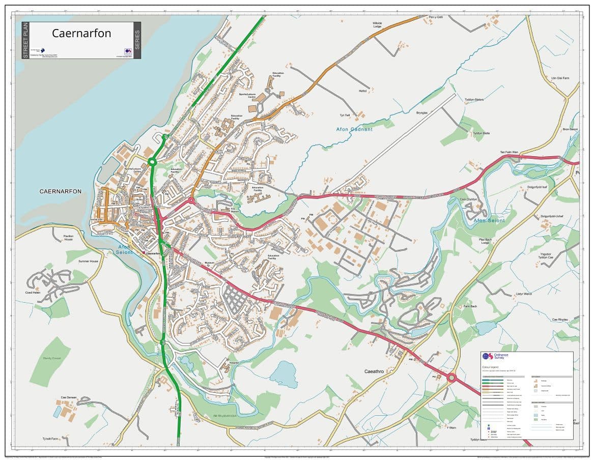 Caernarfon Street Map