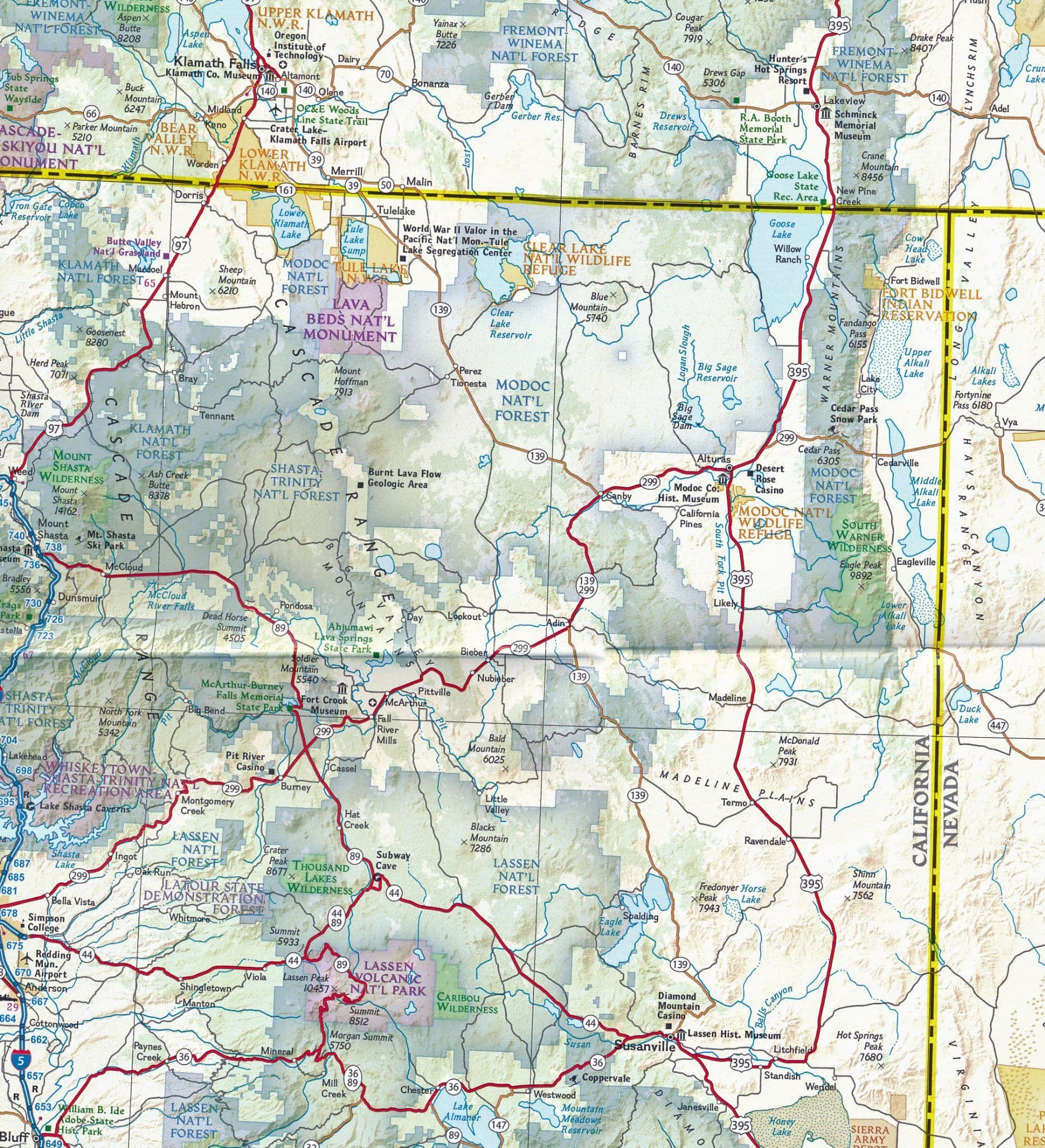 California & Nevada - Adventure Map - National Geographic