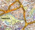 Cambridge City Centre A-Z Street Wall Map