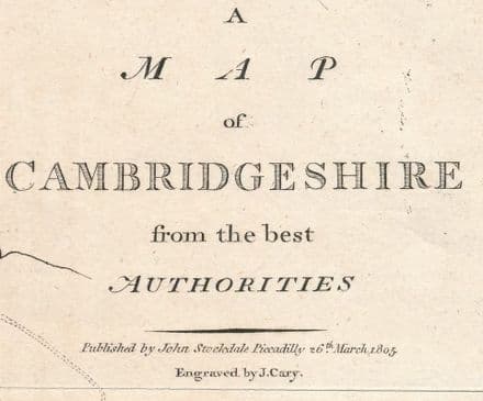 Cambridgeshire (Large) by John Cary 1805 - Original Map