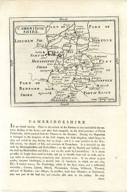 Cambridgeshire - Seller Grose - 1787 - Original Map