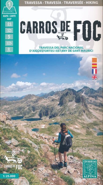 Carros de Foc Hiking Map – Aigüestortes National Park Trek - 1:25,000 - T015