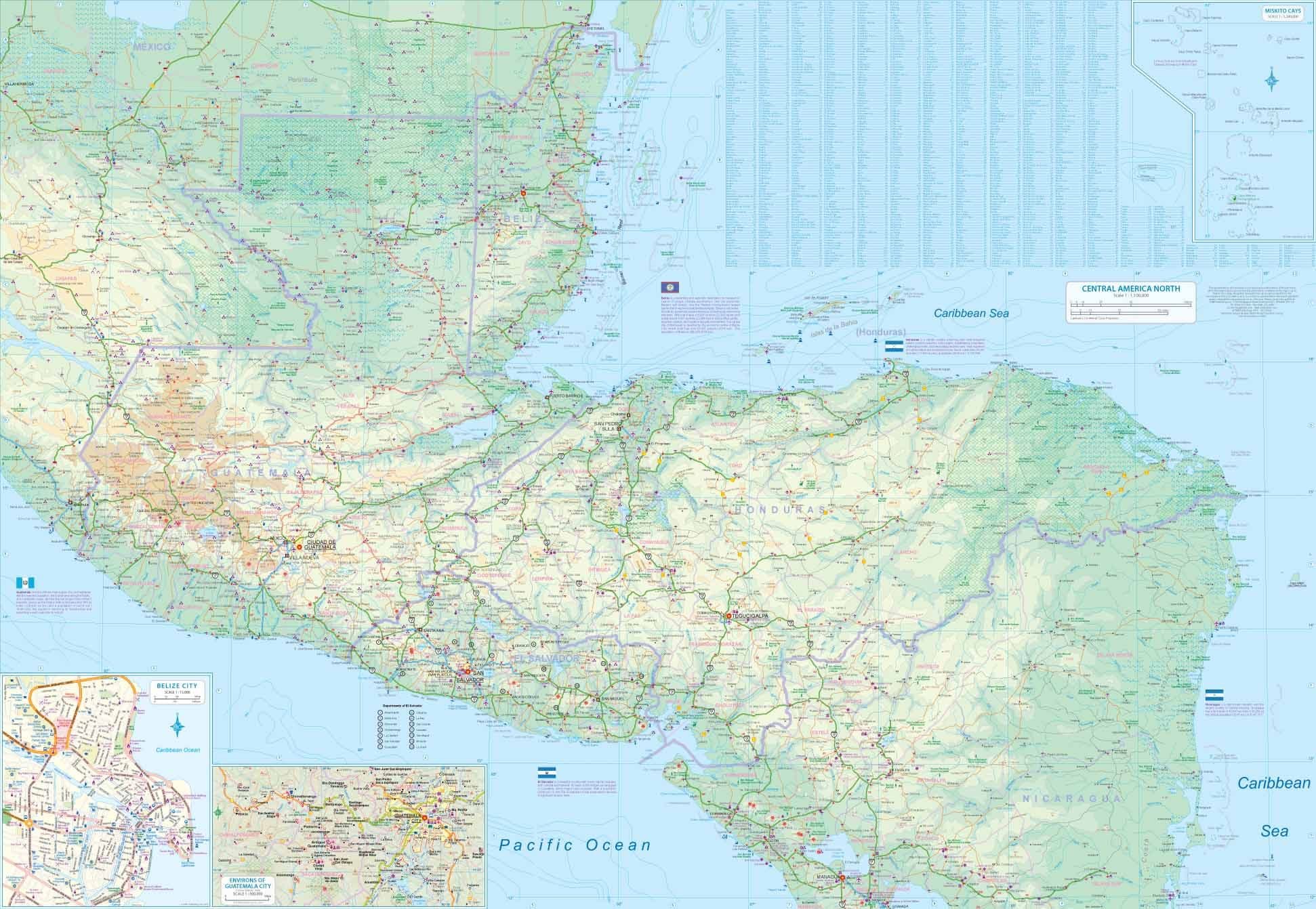 Central America Travel Map - ITM