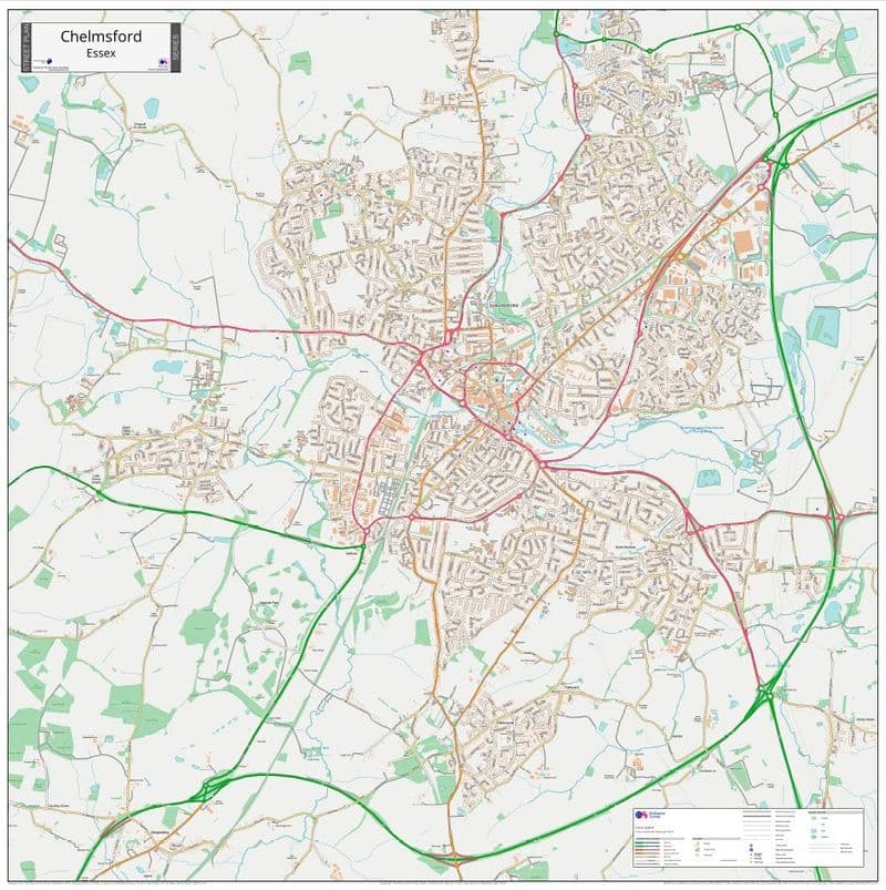 Chelmsford Street Map - 2024