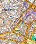 Cheltenham City Centre A-Z Street Wall Map