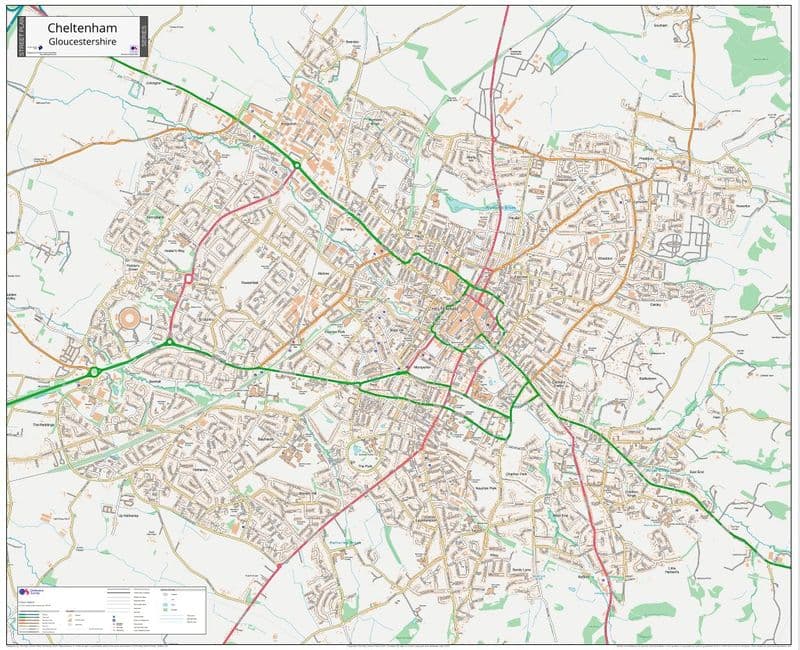 Cheltenham Street Map - 2024