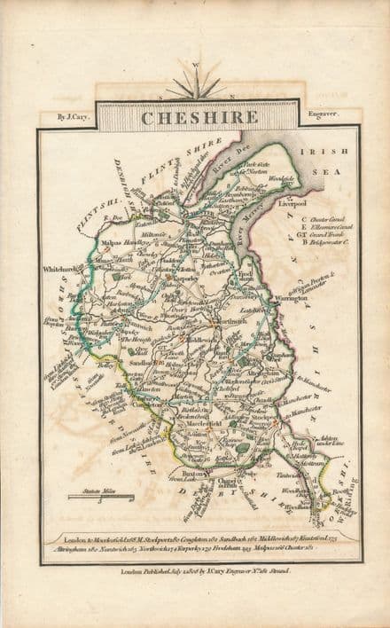 Cheshire 1806 - John Cary - Original Map