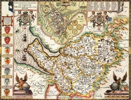 Cheshire Historical Map 1000 Piece Jigsaw Puzzle (1610) (CHES1)