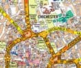 Chichester City Centre A-Z Street Wall Map