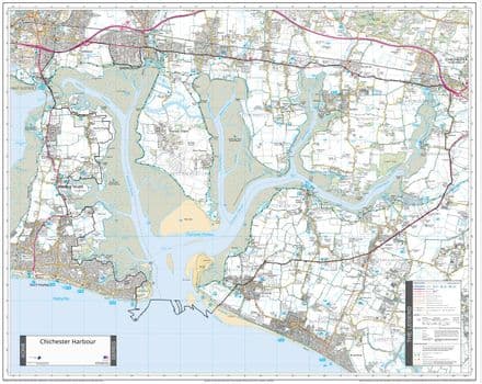 Chichester Harbour - AONB Wall Map - 2024