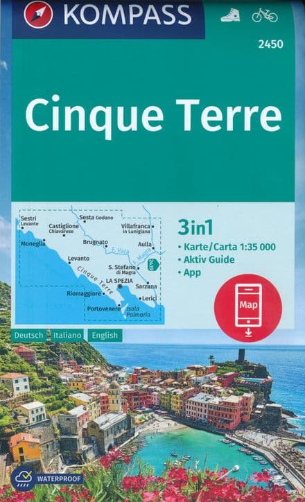 Cinque Terre - Kompass 2450 - 1:50,000