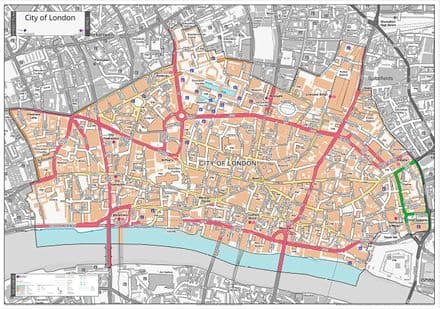 City of London - Street Map 2026
