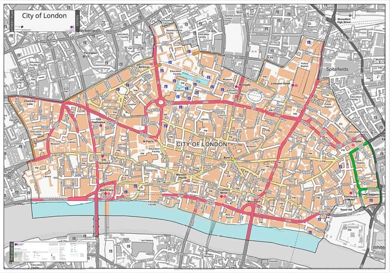 City of London - Street Map 2026