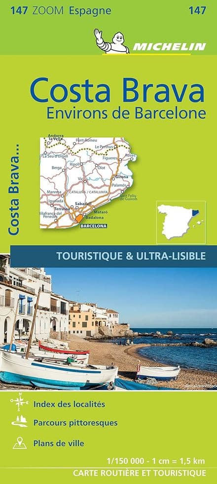 Costa Brava & Barcelona - Michelin Zoom Map - 147