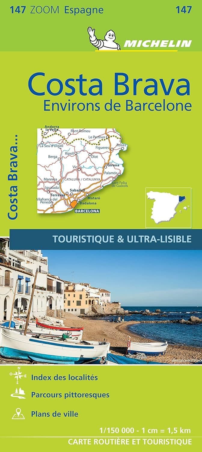 Costa Brava & Barcelona - Michelin Zoom Map - 147