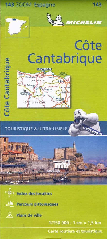 Costa de Cantabria - Cantabrique - Michelin Zoom Map - 143
