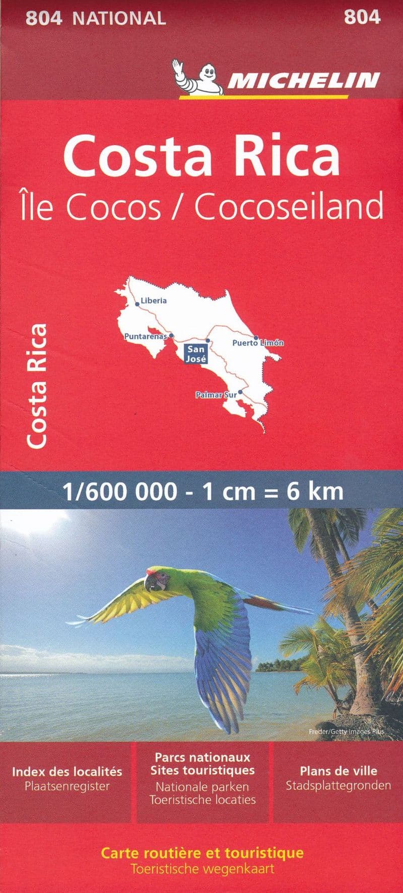 804 Map Costa Rica - Michelin Road Map 804