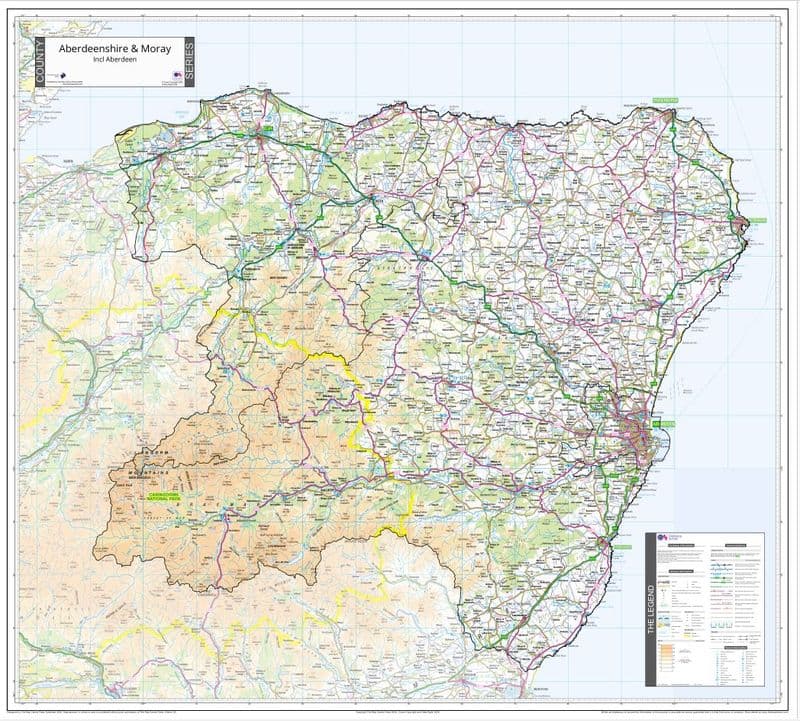 County Map of Aberdeen & Moray - 2026