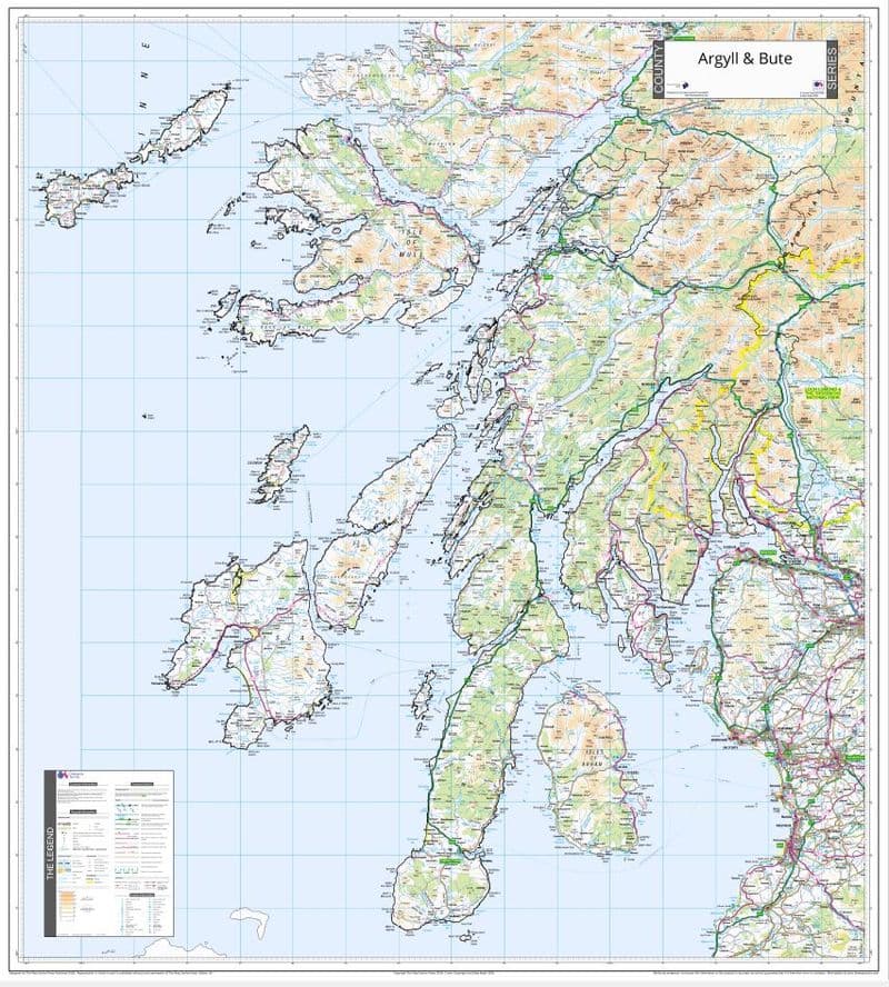 County Map of Argyll & Bute - 2026