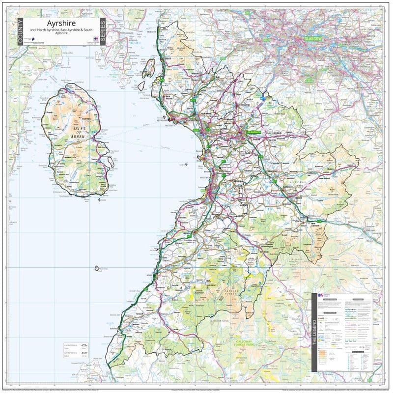 County Map of Ayrshire - 2026